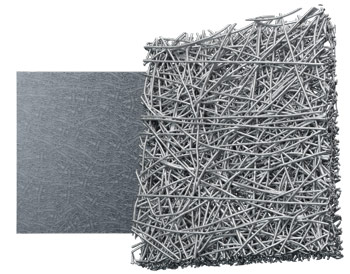 titanium fiber-based layers